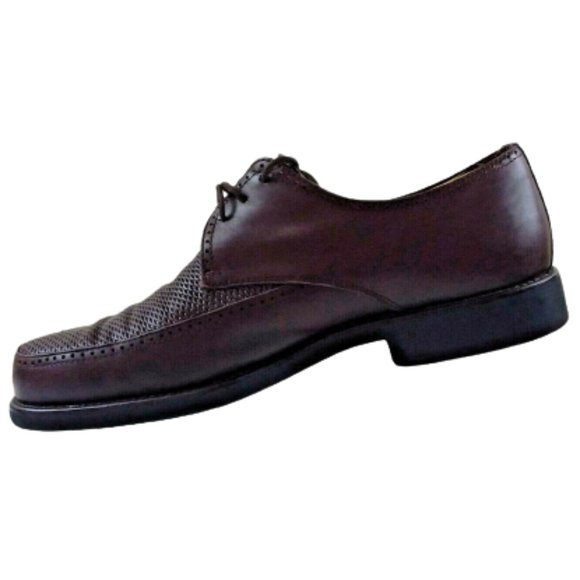 Toschi CIS Equipped Carbonlite Oxfords Dress Shoes Apron Toe Brown Leather - Picture 6 of 12